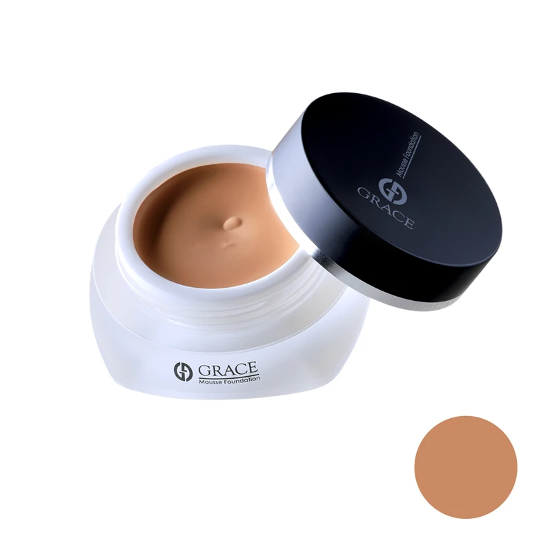 کرم پودر فشرده موس گریس شماره 607 مناسب بانوان | پوشانندگی بالا و بافت سبک
