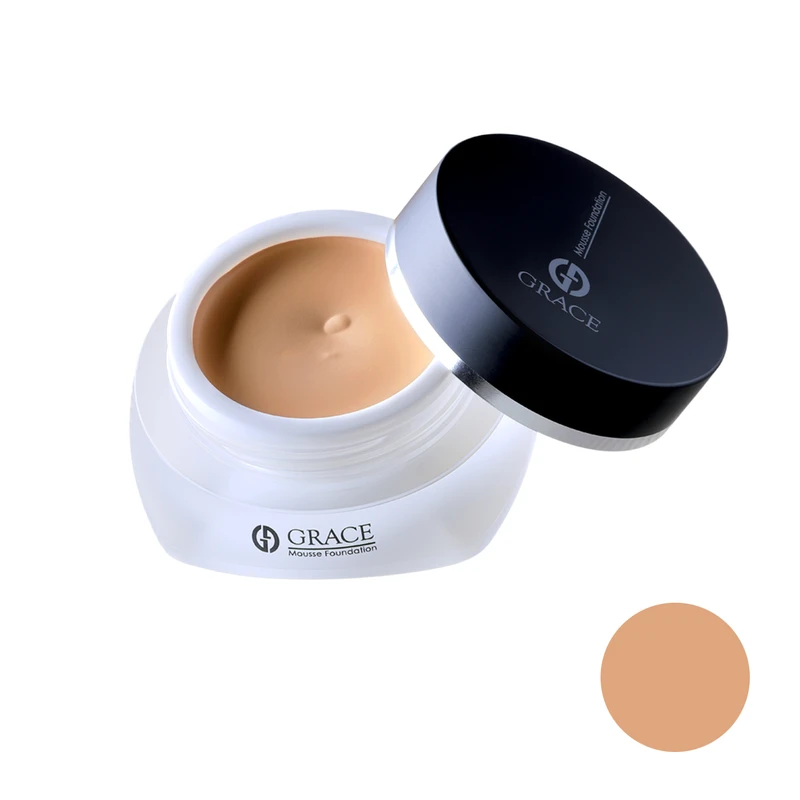 کرم پودر فشرده موس مات گریس شماره 605 مناسب بانوان | پوشانندگی بالا و بافت سبک